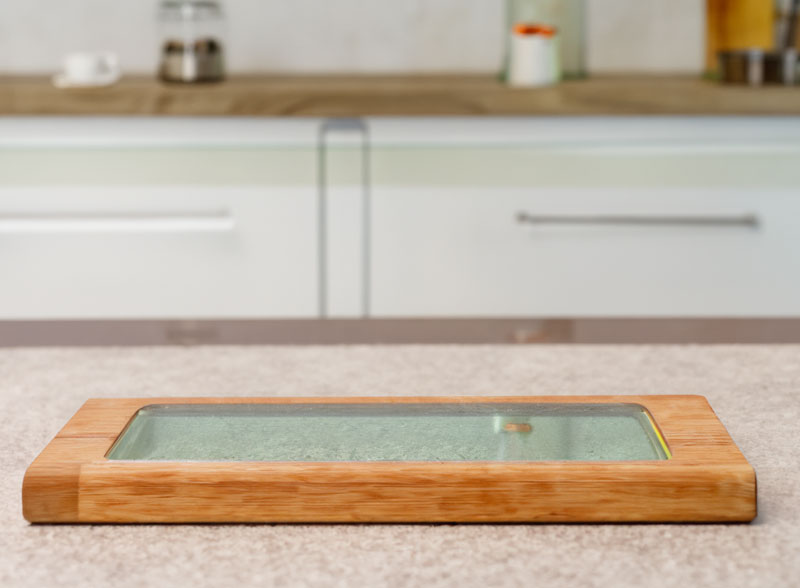 Glass and bamboo cutting board