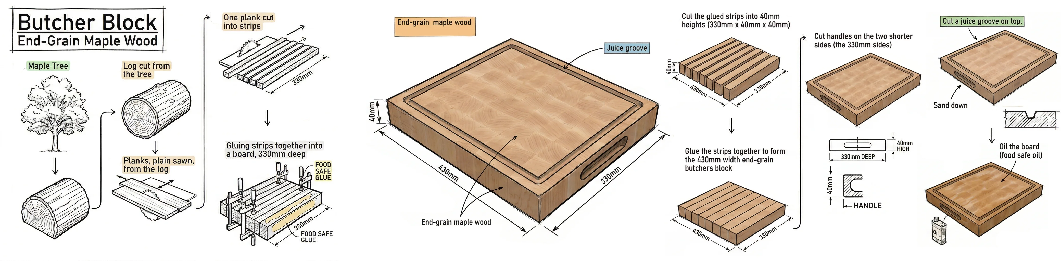 How to make end-grain Chopping Boards